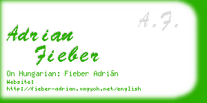 adrian fieber business card